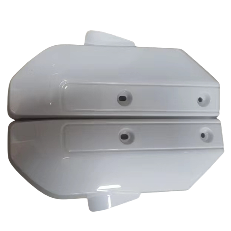 Trim of left and right fork fender shields